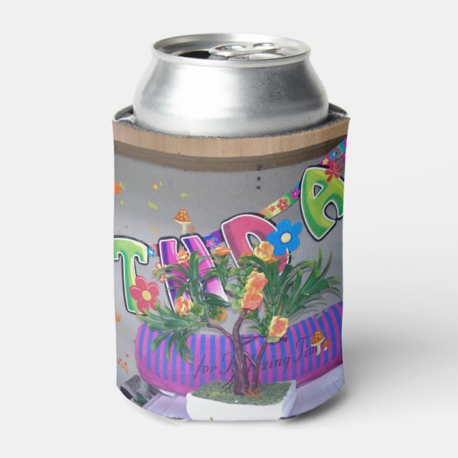 Lovely Colourful Birthday Can Cooler (Can Front)