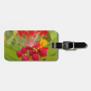 Lovely Colourful Floral with Milkweed Art Print Luggage Tag