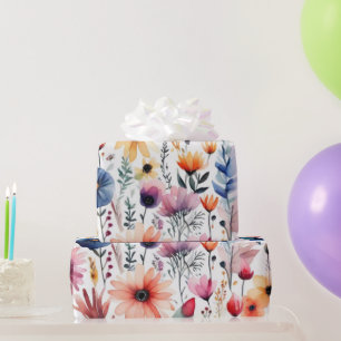 Lovely colourful flowers Wrapping Paper