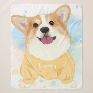 Lovely Corgi Dog Blanket Gifts For Kids