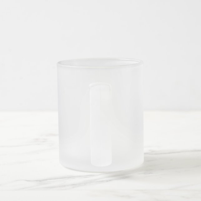 Lovely couple  frosted glass coffee mug (Handle)