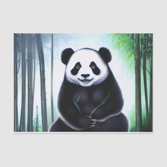 Lovely, Cuddly Little Panda Bear Cub Tissue Paper (Front)
