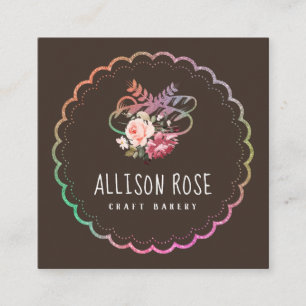 Lovely custom bakery business card