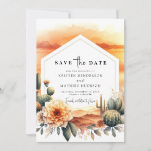Lovely Custom Cactus Wedding Save The Date