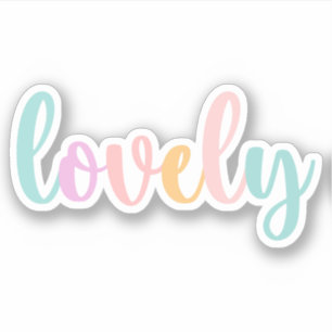 Lovely Custom-Cut Vinyl Sticker