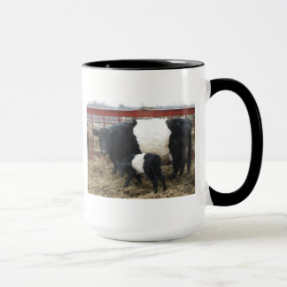 Lovely Cute Beltie Cow and Calf - Belted Galloways Mug