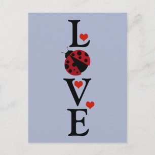 lovely cute ladybug postcard