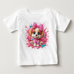 Lovely, cute little puppy with big eyes baby T-Shirt