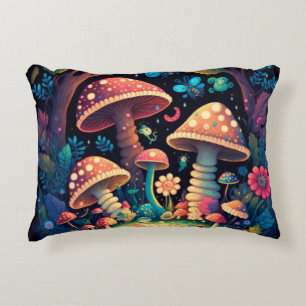 Lovely cute magic mushrooms decorative cushion