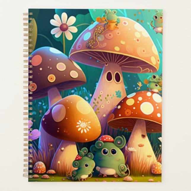 Lovely cute mushrooms for kid's room        planner (Front)