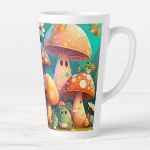 Lovely cute mushrooms    latte mug