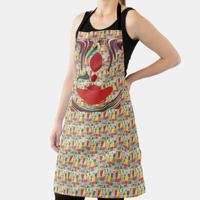 Lovely cute nice & lovely colourful pattern design apron (Insitu)