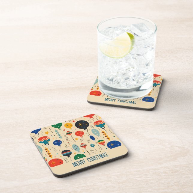 Lovely cute traditional ornamental pattern Retro Coaster (Right Side)