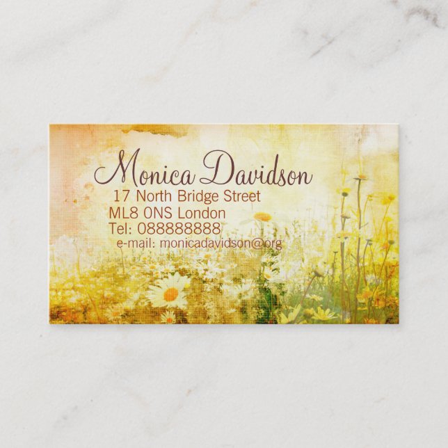 Lovely daisies Business Card (Front)