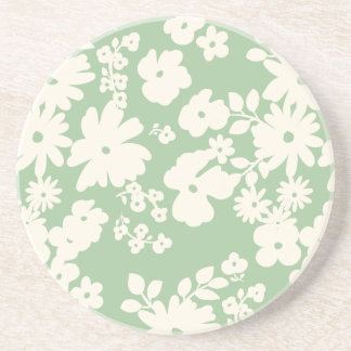 Lovely Daisies Pattern Custom Background Colors  Coaster