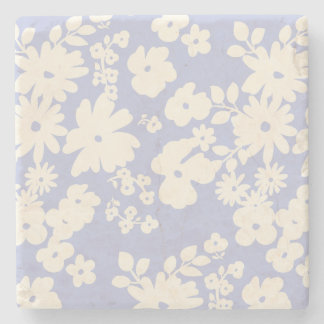 Lovely Daisies Pattern Custom Background Colors  Stone Coaster