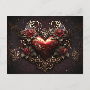 Lovely designed Heart postcard