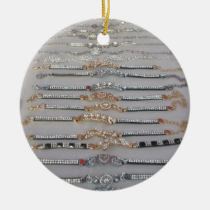 Lovely Diamind Jewellery heart design art collecti Ceramic Tree Decoration