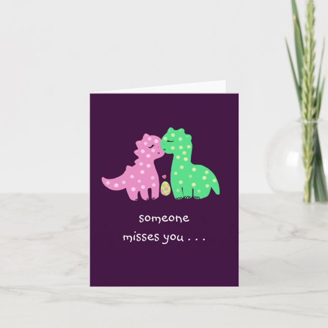 "Lovely Dinos" -'Someone Misses You' Card (Front)