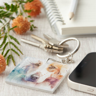 Lovely Dog Portrati Key Ring
