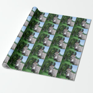 Lovely Donkey Portrait Wrapping Paper