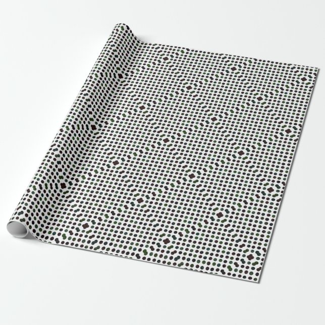 Lovely Dots Pattern XIII Wrapping Paper (Unrolled)