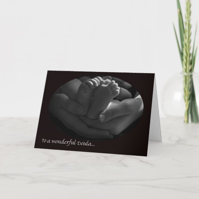 Lovely Doula Thank You Card, Hands and Feet Card (Front)