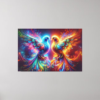 Lovely Doves Love Canvas Print