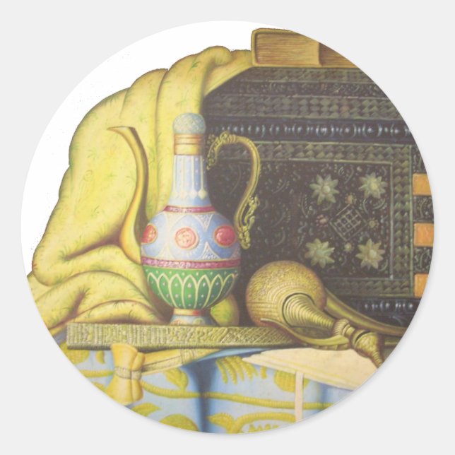 Lovely Egyptian Artefacts: Secrets of the Pharaohs Classic Round Sticker (Front)