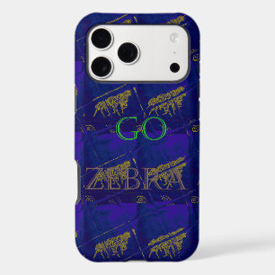 Lovely Elegant Zebra Graphic Design on Royal Hue