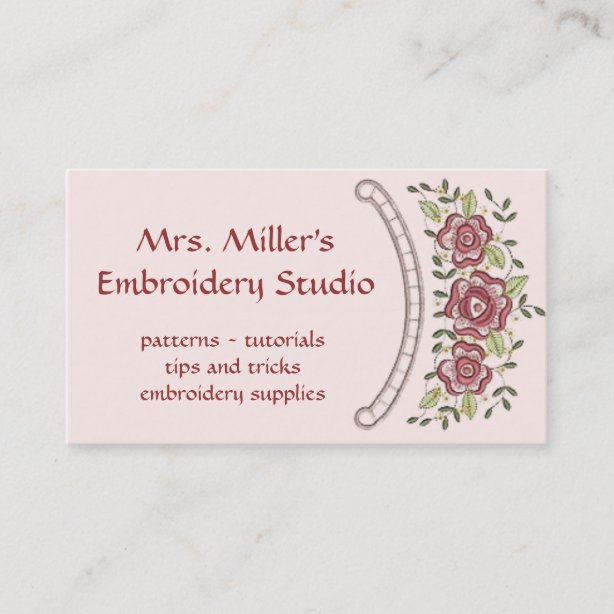 Embroidered Business Cards Zazzle UK