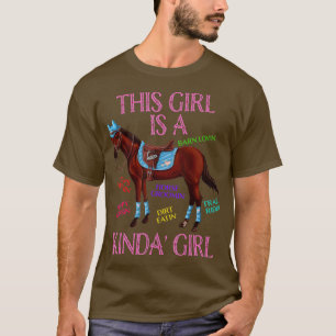 Lovely Equestrian Horse Riding Loving Girl - Cute T-Shirt