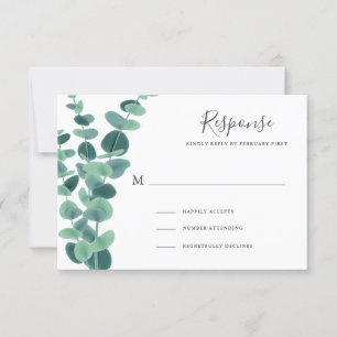 Lovely Eucalyptus Wedding RSVP Cards