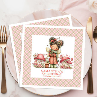 Lovely Fairy Garden Magical Birthday Party Theme  Napkin