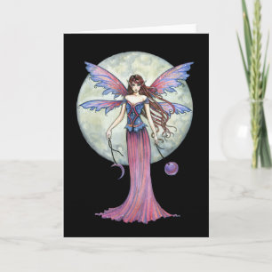 Lovely Fairy Greeting Card, Celestial Full Moon Card