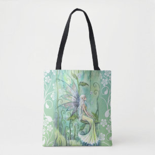 Lovely Fairy in Green Garden by Molly Harrison Tote Bag