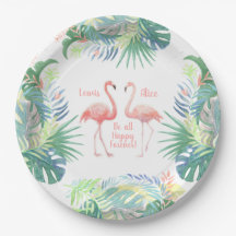 Lovely Fairy Tale For Two Flamingo Tropical Flower