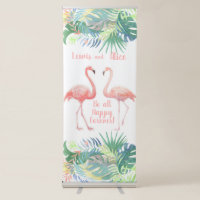 Lovely Fairy Tale For Two Flamingo Tropical Flower
