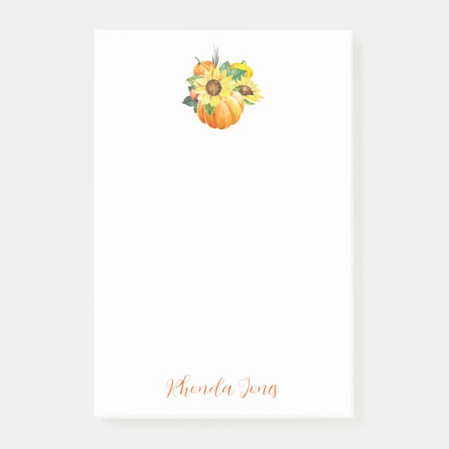 Lovely Fall Pumpkin   Post-it Notes (Front)
