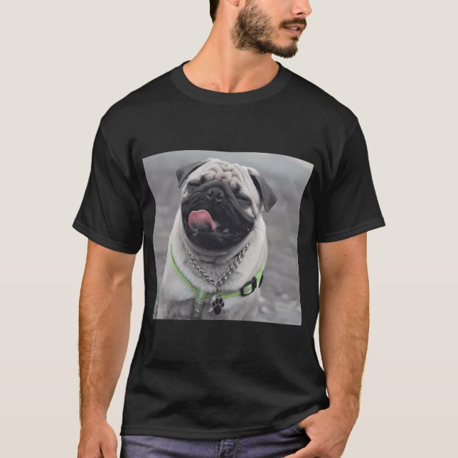 Lovely Fatty Cute Pug T-Shirt (Front)
