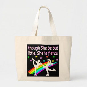 LOVELY FIGURE SKATER DUO DESIGN LARGE TOTE BAG