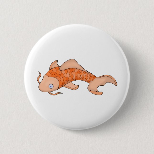 Lovely Fish 6 Cm Round Badge (Front)