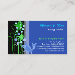 Lovely fish and water grass business cards. card
