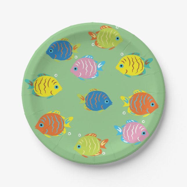 Lovely Fishes Paper Plate (Front)