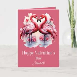 Lovely Flamingos Valentine's Day Card