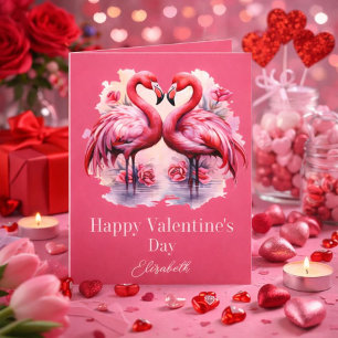 Lovely Flamingos Valentine's Day Card