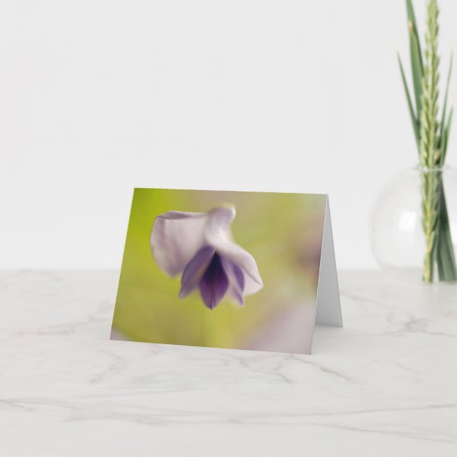 Lovely Floating Flower Blank Card (Front)