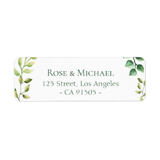 lovely floral botanical address label