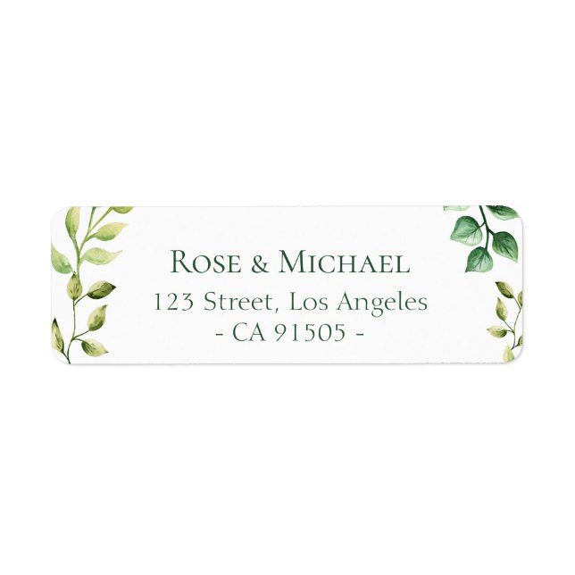 lovely floral botanical address label (Front)