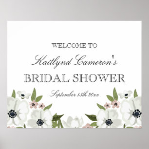 Lovely Floral Bridal Shower Sign